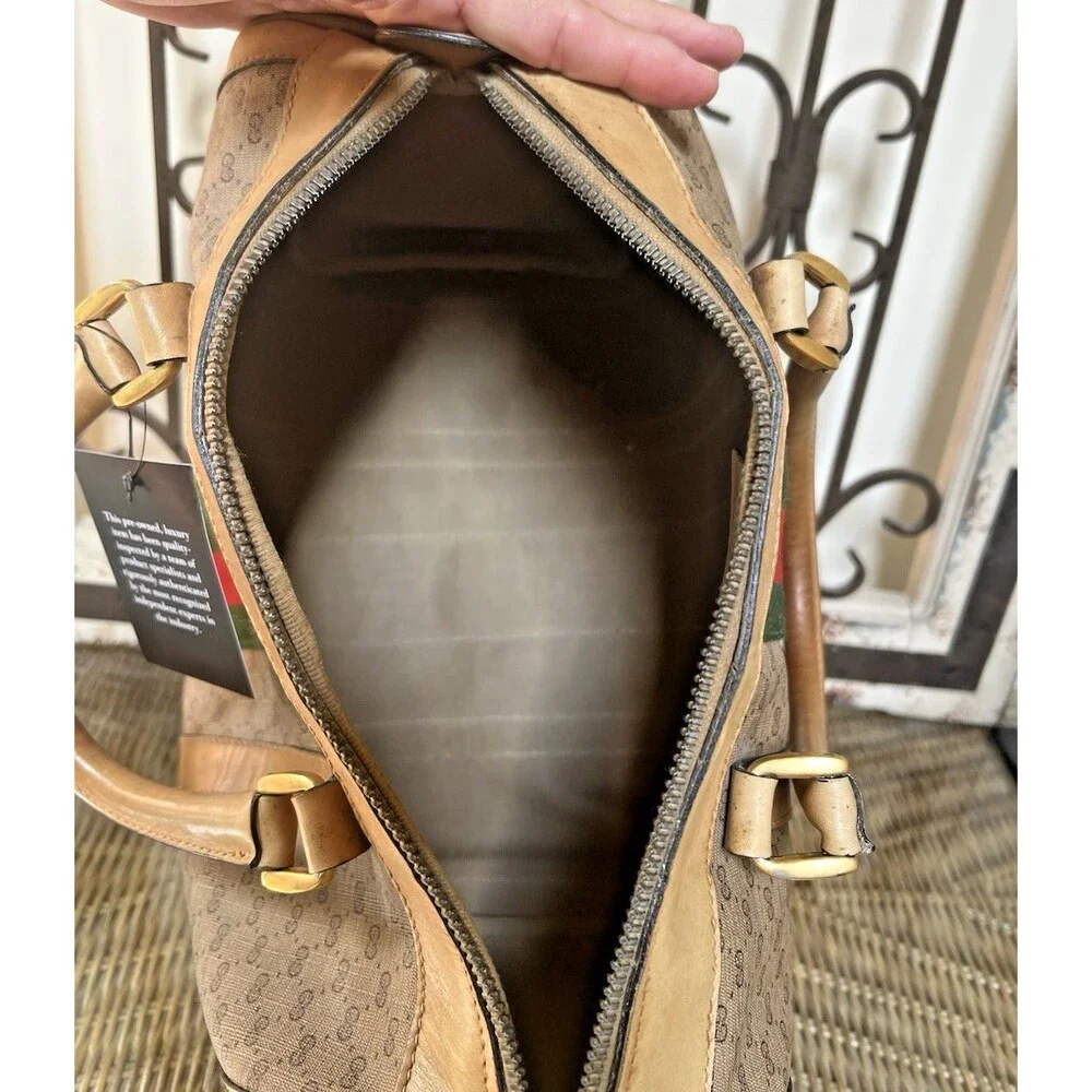 Gucci Micro GG Supreme Boston Bag Vintage 1980-1984 With COA